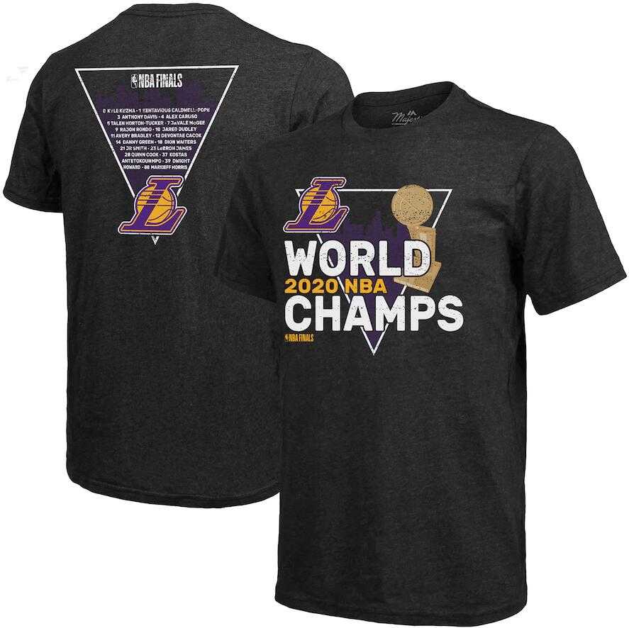 Men's Los Angeles Lakers Black 2020 NBA Finals Champions Tri Blend T-Shirt,We sell and wholesale Men's Los Angeles Lakers Black 2020 NBA Finals Champions Tri Blend T-Shirt on line form chian!